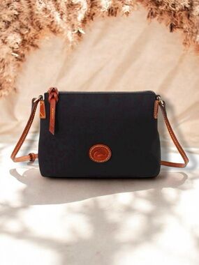 Dooney & Bourke Small Black‎ Nylon Crossbody With Leather Trim
